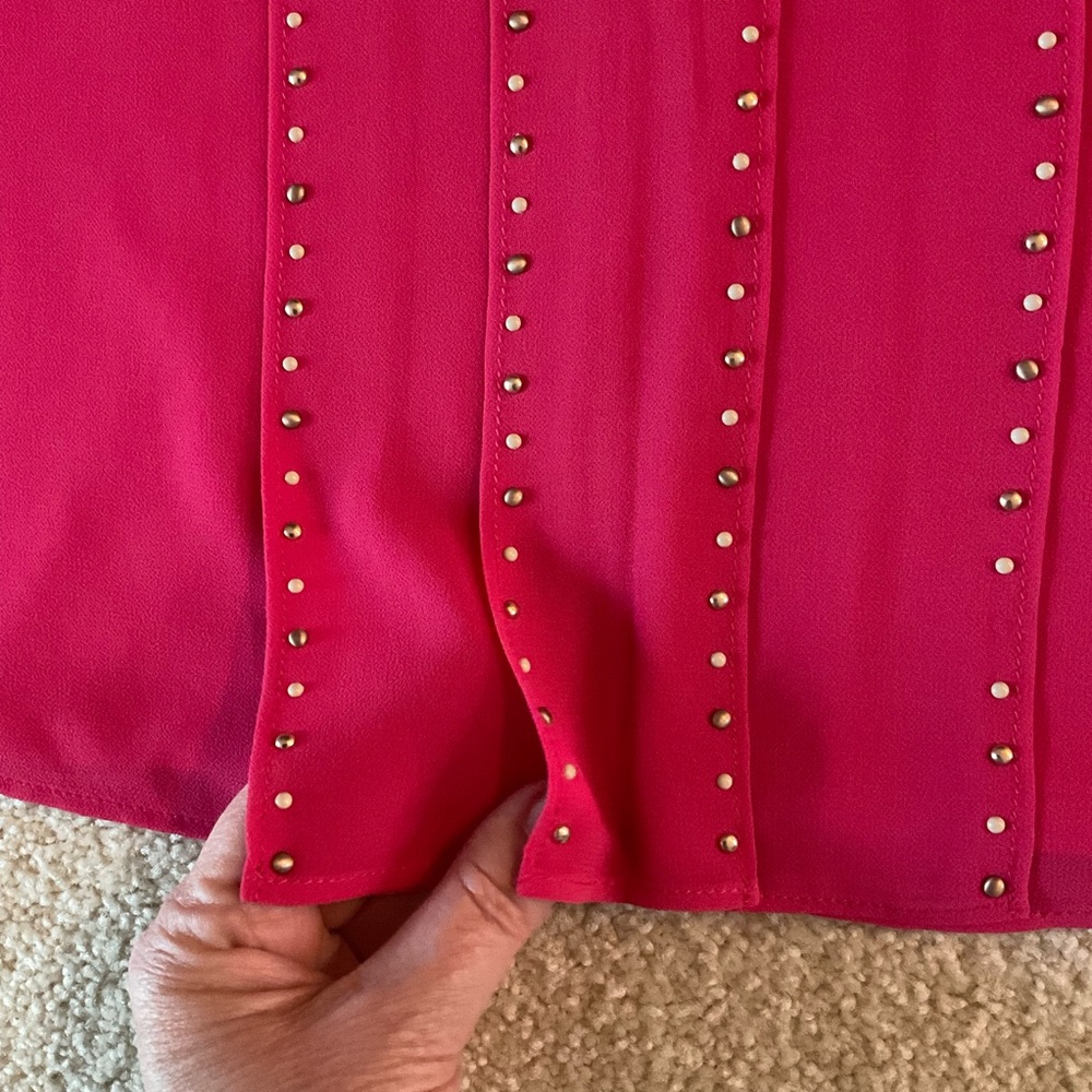 Calvin Klein Pink Sleeveless Blouse, Medium - Picture 4 of 8